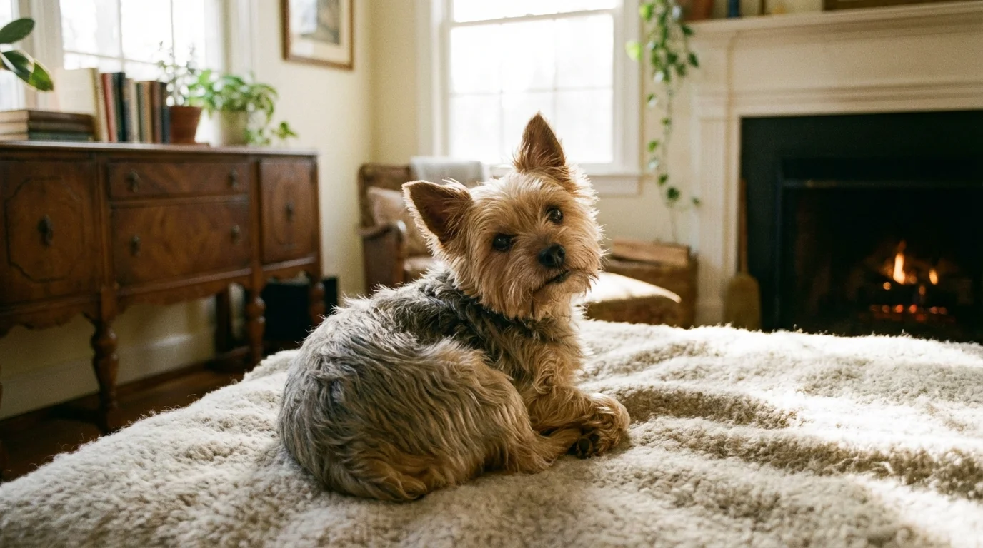 Yorkshire Terrier with a confident expression showing the breed's spirited personality